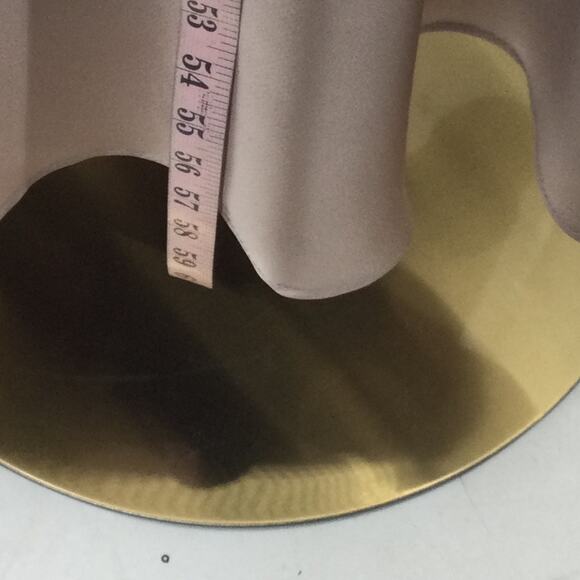 FORMAL PARTY SZ 6 S taupe pink satin wedding guest bridesmaid dress NEW b19 - Picture 4 of 8